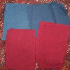 No-Iron Percale Springmaid  Blue Red Solid 3 Standard/Queen 1 King Pillowcases